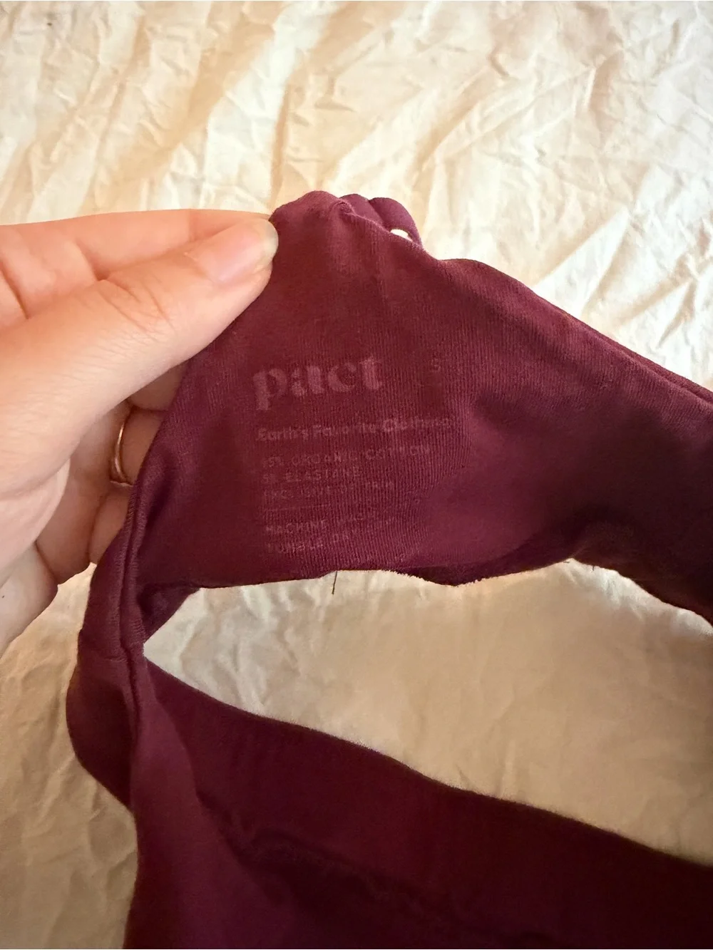 Pact Women's Wireless Bralettes in Burgundy and Slate Gray